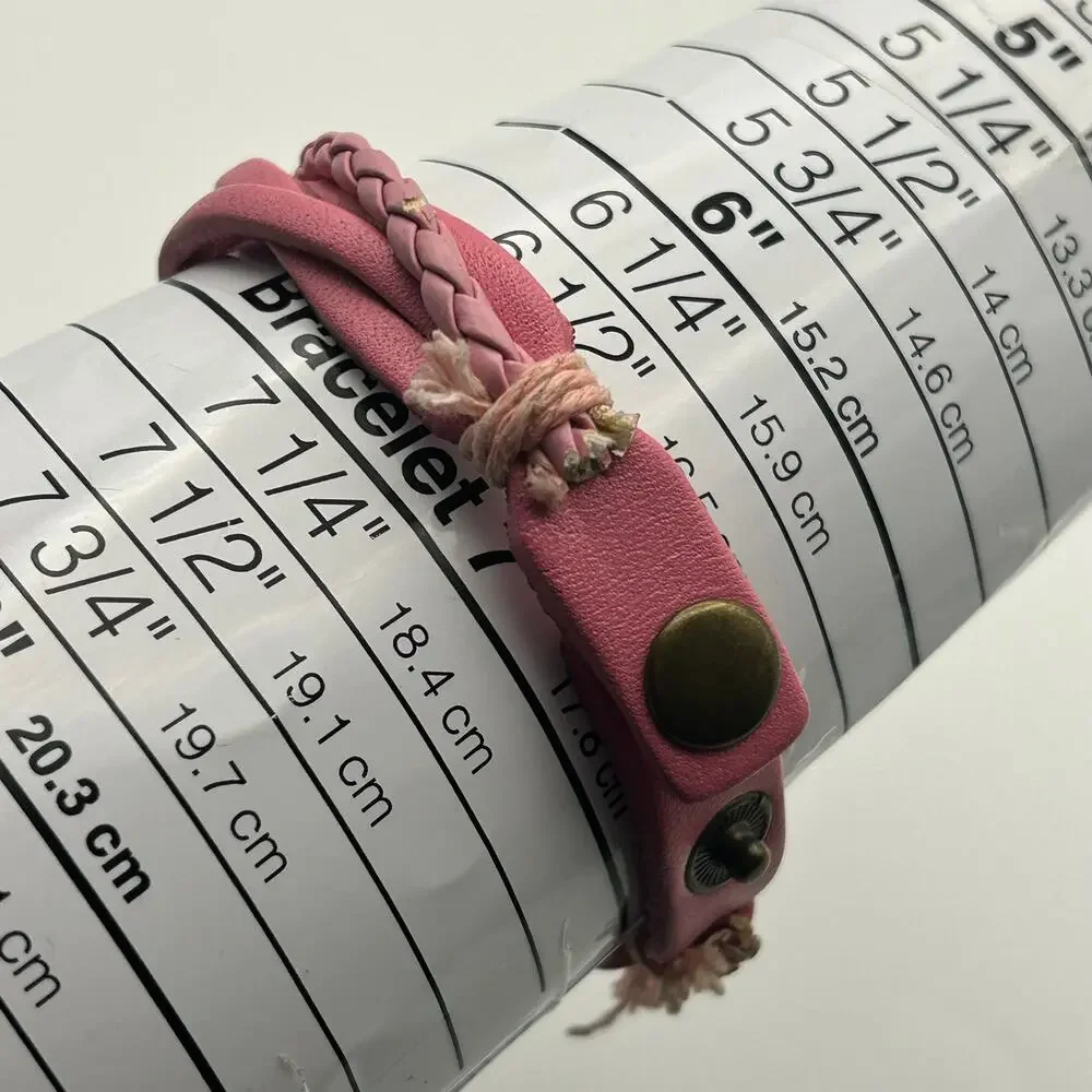 Boho Women's Analog Watch Bracelet Pink Snap Band Working New Battery